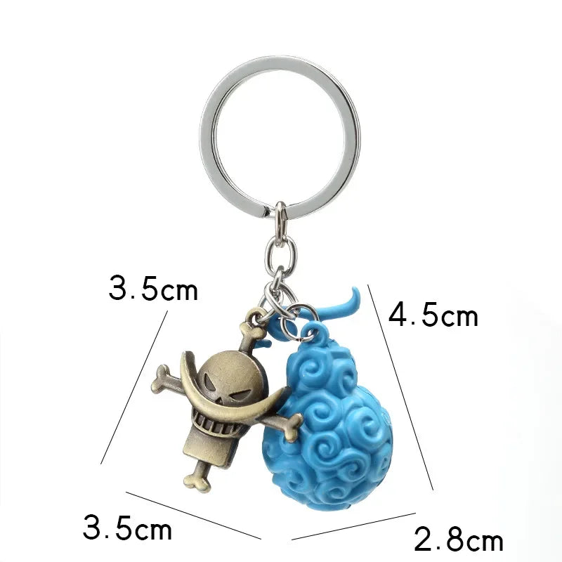 One Piece - Keychains w/Devil Fruits Charm