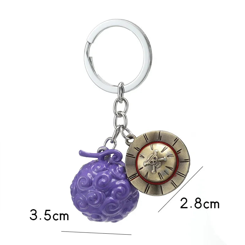 One Piece - Keychains w/Devil Fruits Charm