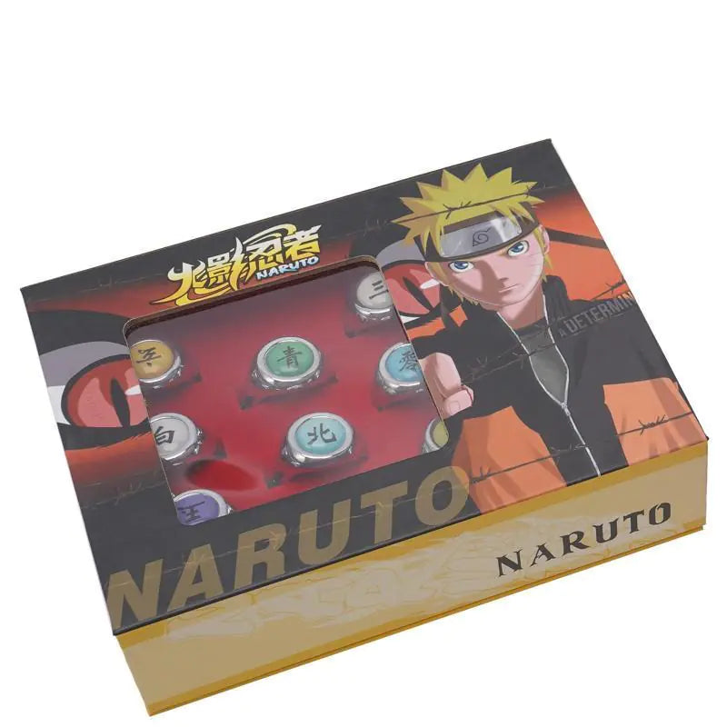 Naruto Shippuden - Akatsuki Rings Set 10pcs W/Box